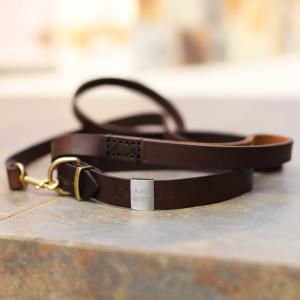 Hundhalsband läder inkl. Egen gravyr, XS-L