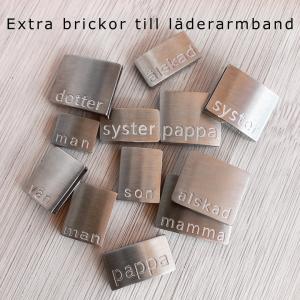 Extra BRICKA till armband - Man, Pappa, Son mfl...