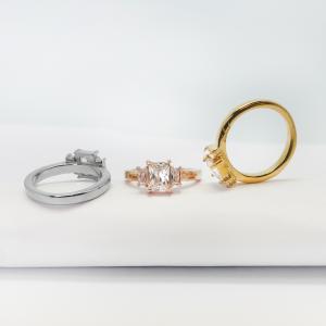 Trippelring med baguettslipade zirconia
