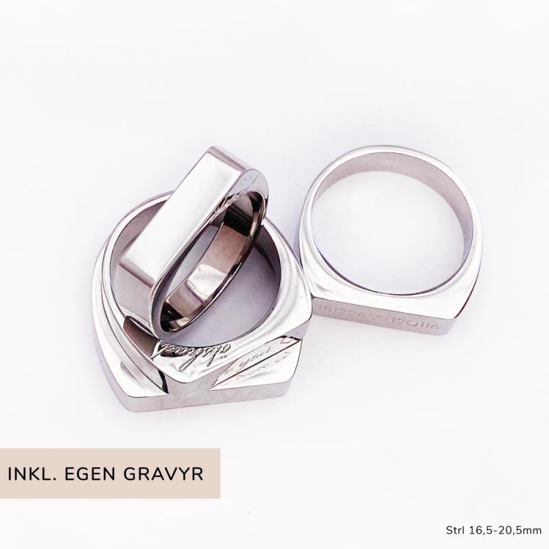 Bred klackring inkl. gravyr