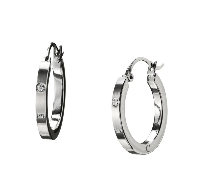 Borstade creoler örhängen med strass