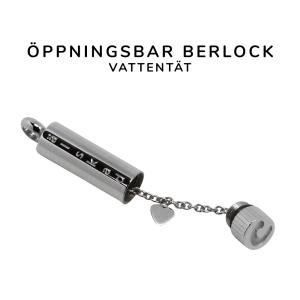 Öppningsbar berlock med förvaring. Text; "älska...