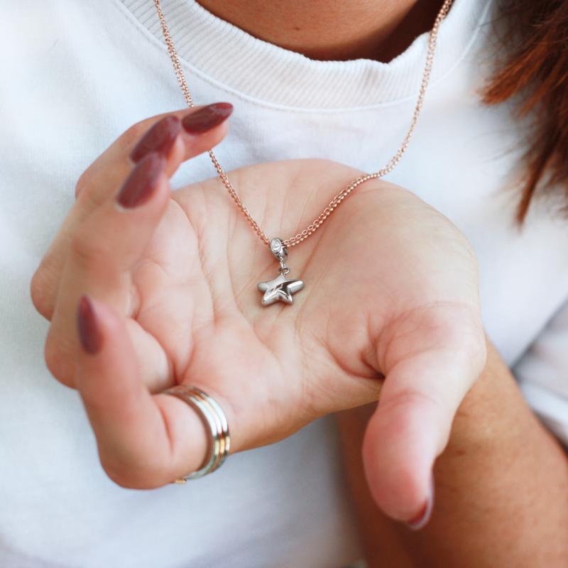 Dubbelkedja för halsband, 80cm