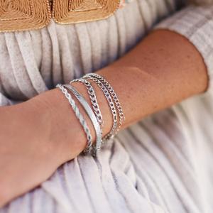 Armband Figaro, stål