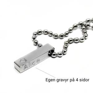 Mini halsband med Egen personlig gravyr