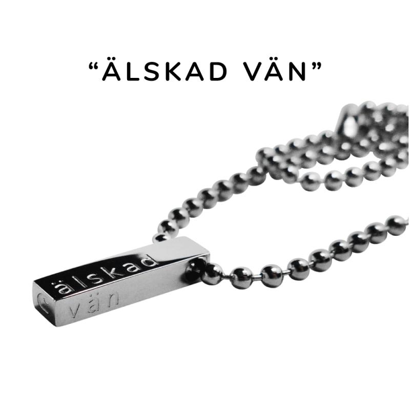 Mini halsband med gravyr - mamma, dotter, pappa…mfl