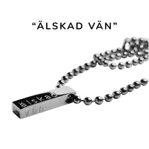 Mini halsband med gravyr - mamma, dotter, pappa…mfl