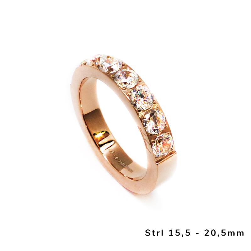 4mm Semi Alliansring med 8st klara Zirconia ste...