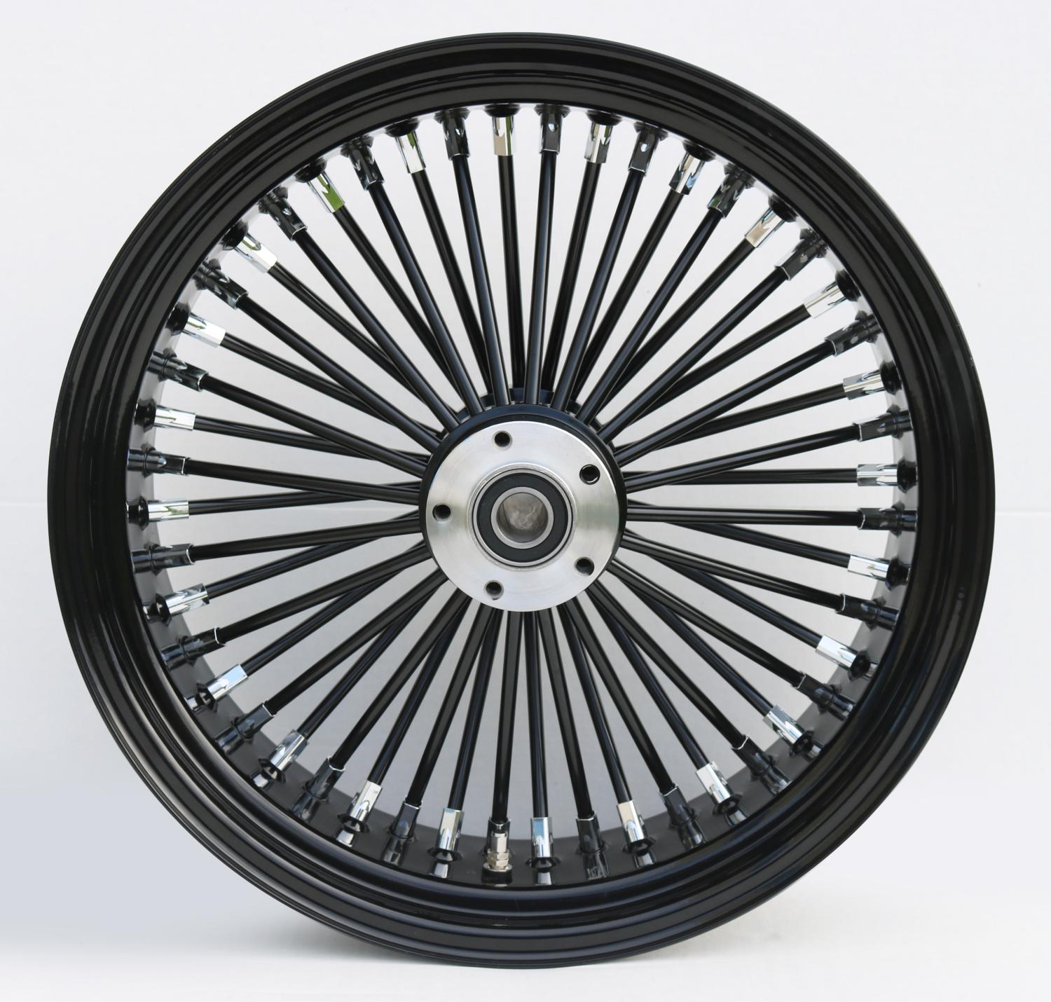 Black and Black 48 King Spoke 18” x 5.5” Rear Wheel