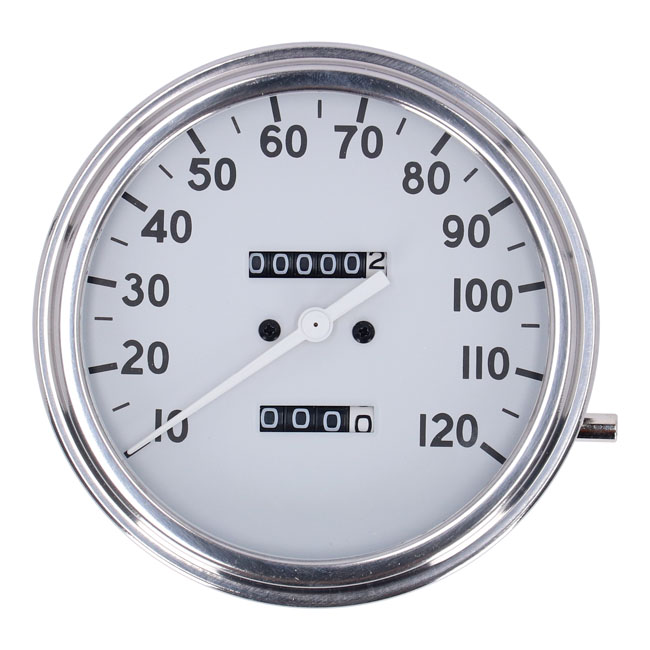 FL speedometer, '36-40 face', White. 1:1 MPH