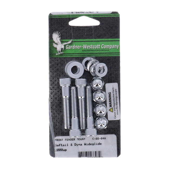 GW, front fender mount kit. Chrome