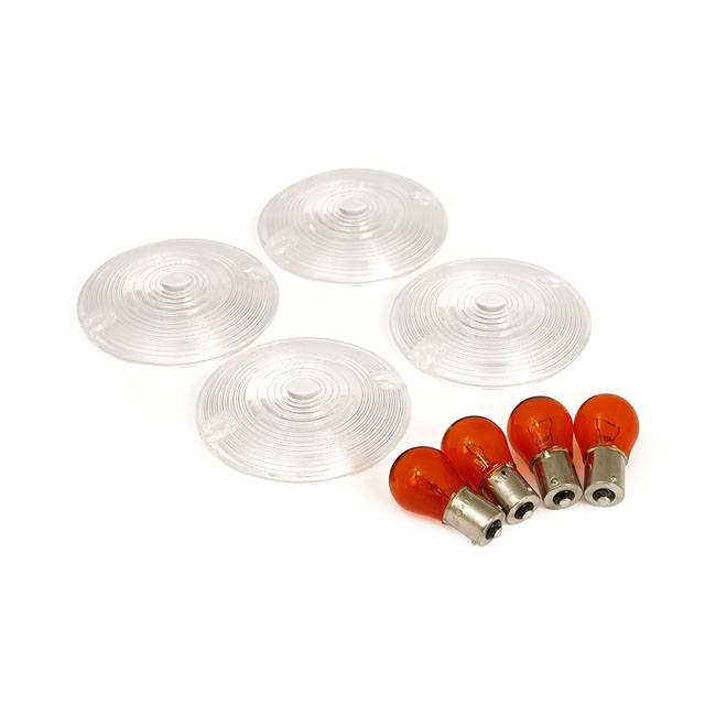 Turn signal flat lens kit, clear