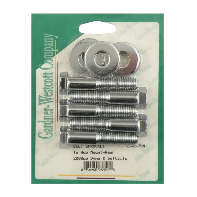 GW, rear belt pulley mount kit, allen chrome