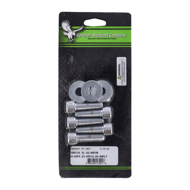 GW, rear belt pulley mount kit, allen chrome