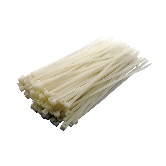 MCS, cable straps. 8" (20cm). White