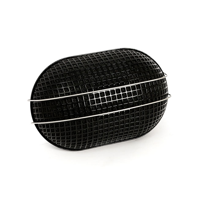 Breather style air cleaner assembly, oval. Black