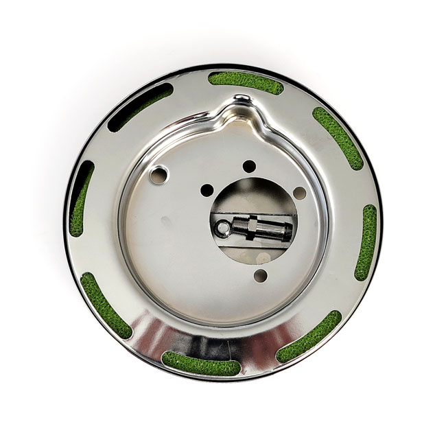 7" round air cleaner assembly. Chrome