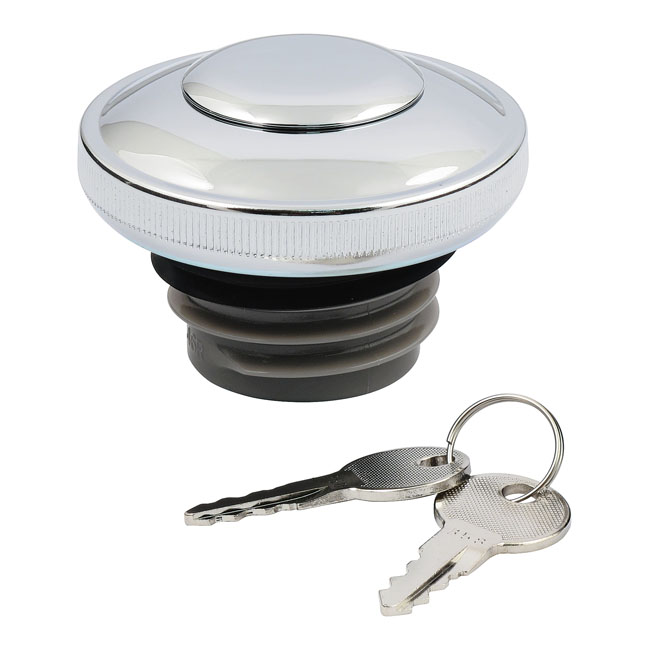Gas cap vented med lock, chrome
