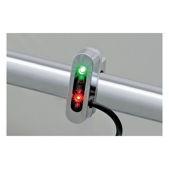 Alpha, micro led indicator kit. Chrome