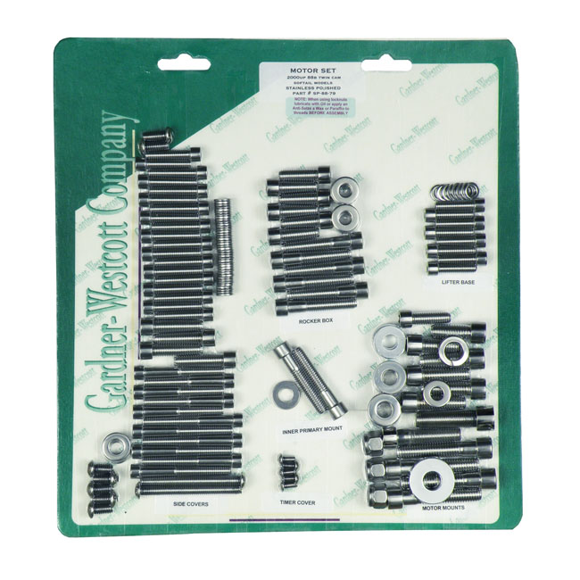 GW MOTOR SCREW SET, POLISHED SS ALLEN