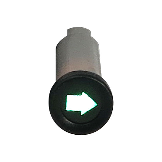 3/8 indicator light. Green, with 'turn signal arrow' symbol