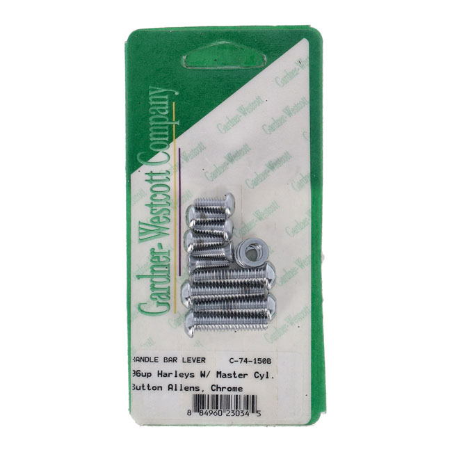 HANDLEBAR CONTROL SCREW KIT, BUTTON CHR