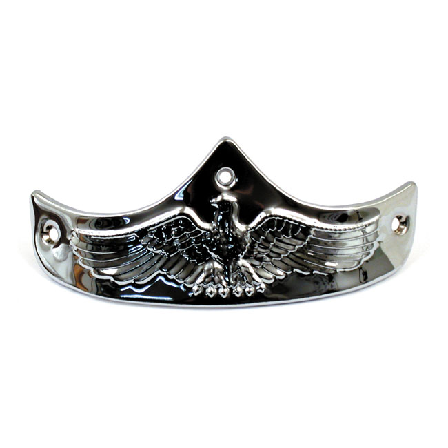 Front fender tip, eagle embossed. Chrome