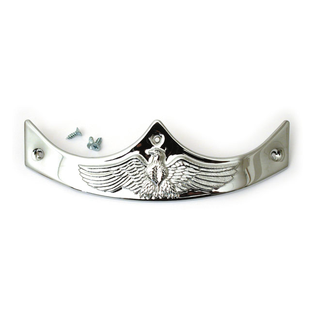 Front fender tip, eagle embossed. Chrome