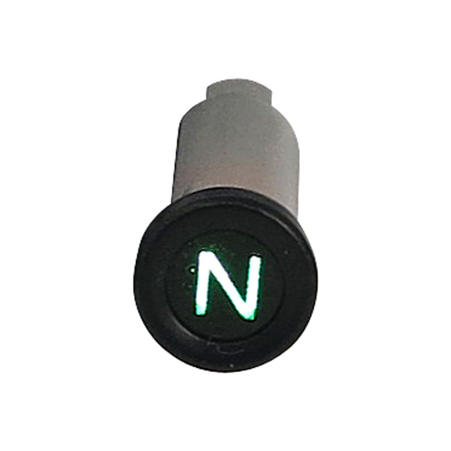 3/8 indicator light. Green, with 'N' neutral symbol
