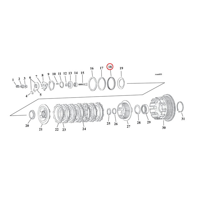 CLUTCH SPRING SEAT, CENTER