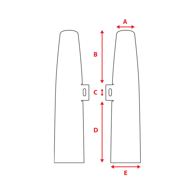 MCS, fork shrouds for 39mm forks. Chrome