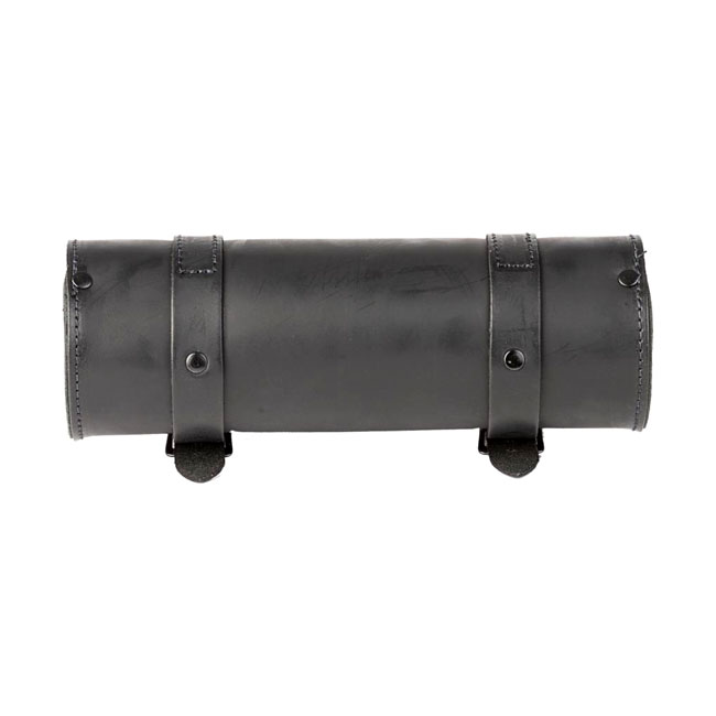 Ledrie, leather tool roll. Black with chrome buckles. 1L.