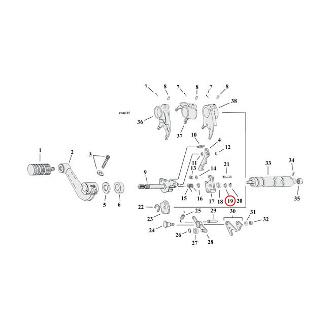 WASHER, SHIFTER BUSHING RETAINER