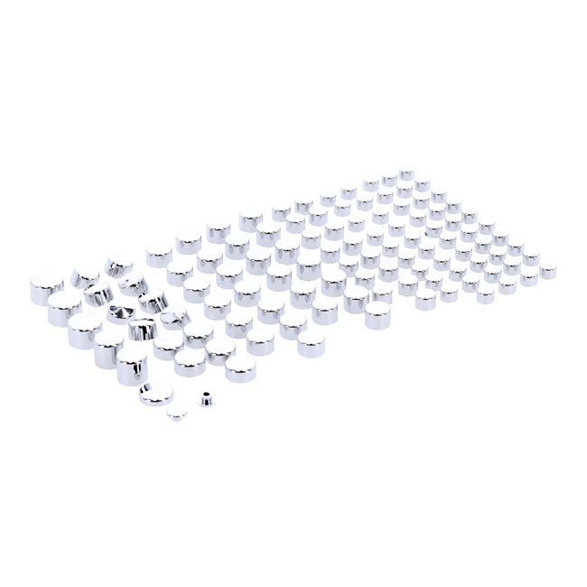Smoothtopps, push-on cover set (111pc). Chrome