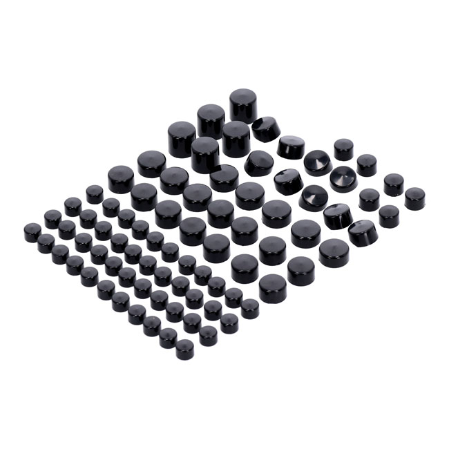 Smoothtopps, push-on cover set (83pc). Black