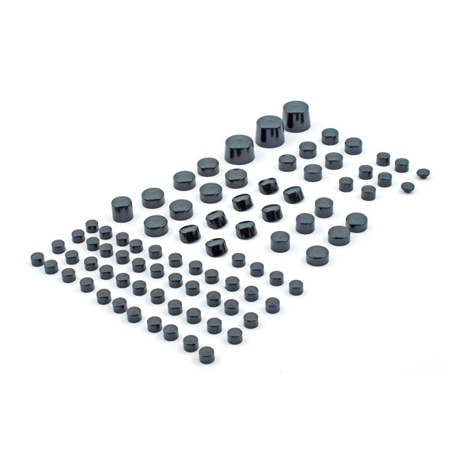Smoothtopps, push-on cover set (87pc). Black