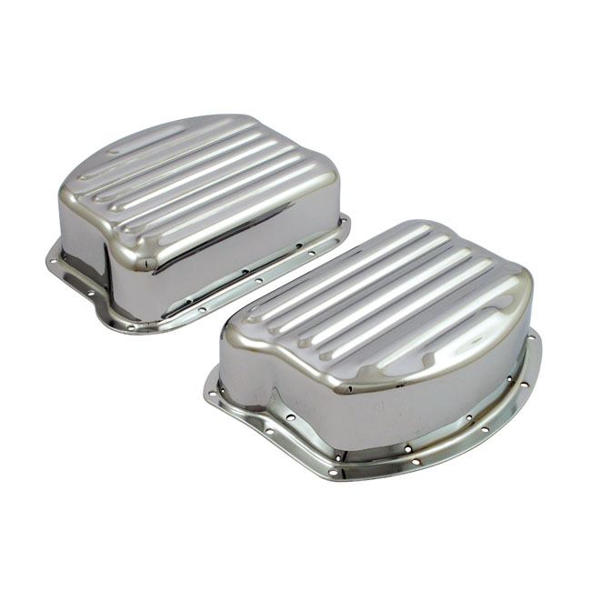 Steel Rocker Cover Paughco, rocker covers. Ribbed style steel. Chrome