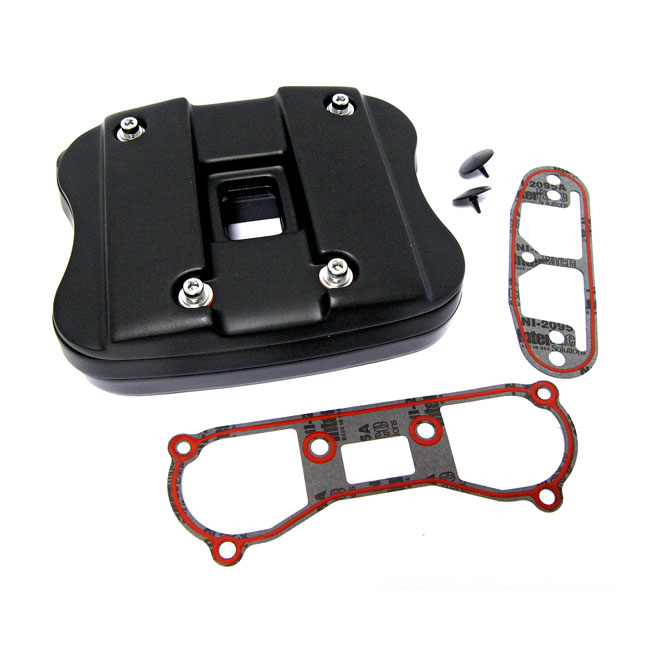 Evo Sportster rocker cover set (1cyl.). Black