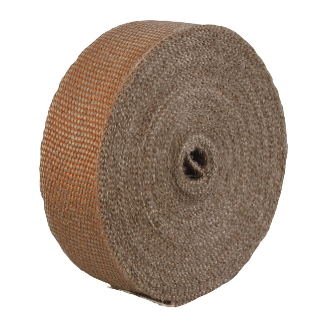 Thermo-Tec, exhaust insulating wrap. 2" wide. Copper