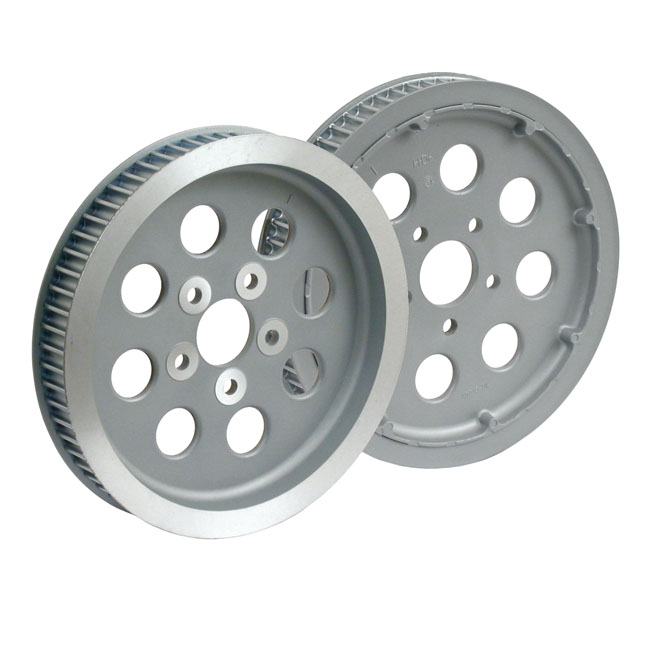 Reproduction OEM style wheel pulley 65T, 1-1/2" belt. Silver