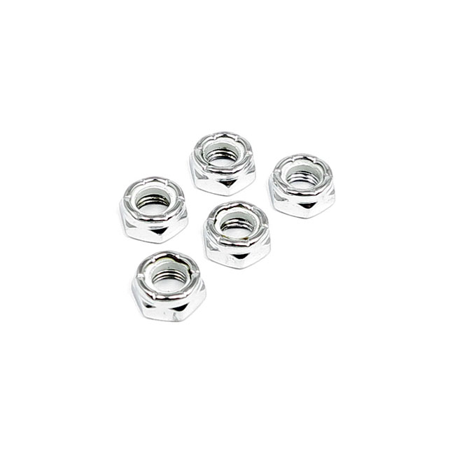 JAM LOCK NUT CHROME, 7/16-14 - 25 PACK