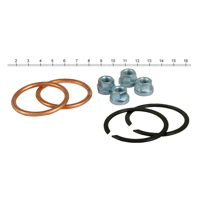 James, exhaust gasket & mount kit. Copper gaskets