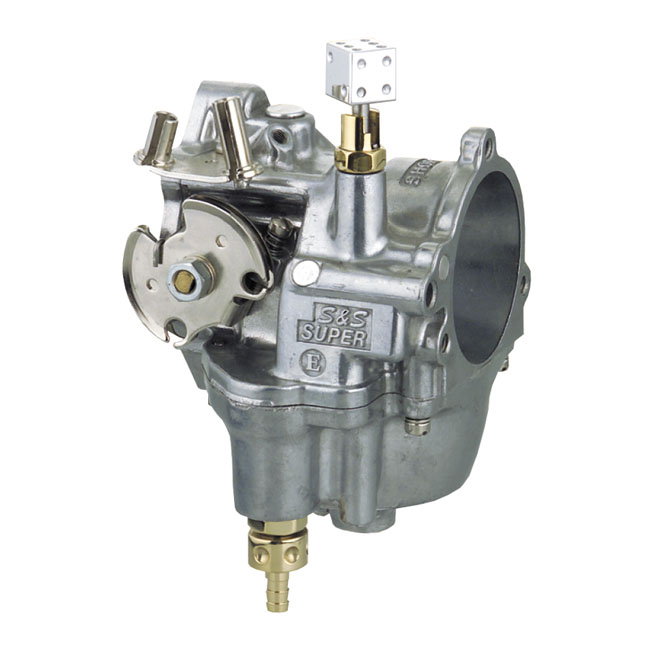 Kustom Tech, in-line bränsleventil För S&S E/G förgasare mässing