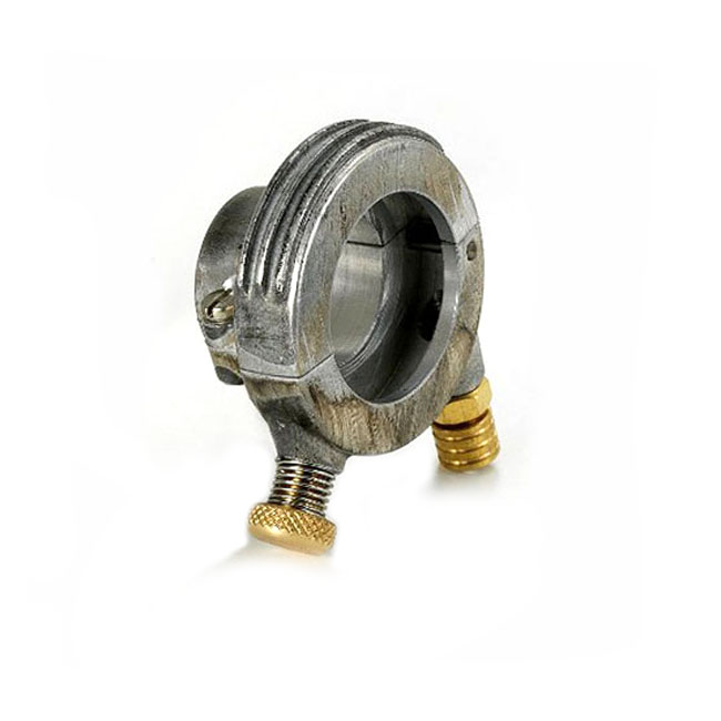 K-Tech DeLuxe external throttle housing. Raw aluminum