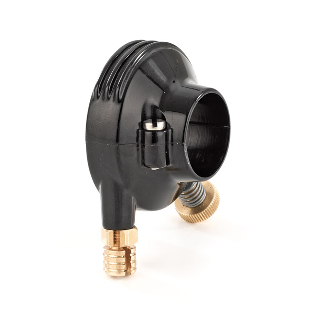 K-Tech DeLuxe external throttle housing. Black aluminum