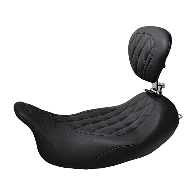 Mustang, Wide Tripper solo seat. With rider backrest