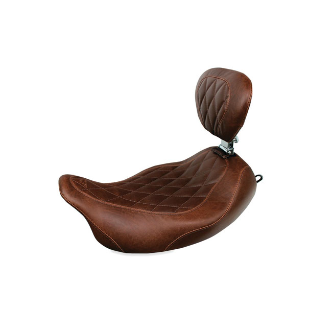 Mustang, Wide Tripper solo seat. With rider backrest