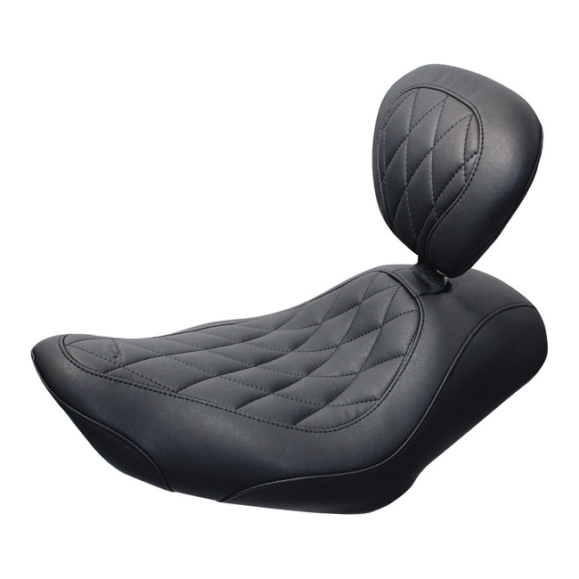 Mustang, Wide Tripper solo seat. With rider backrest