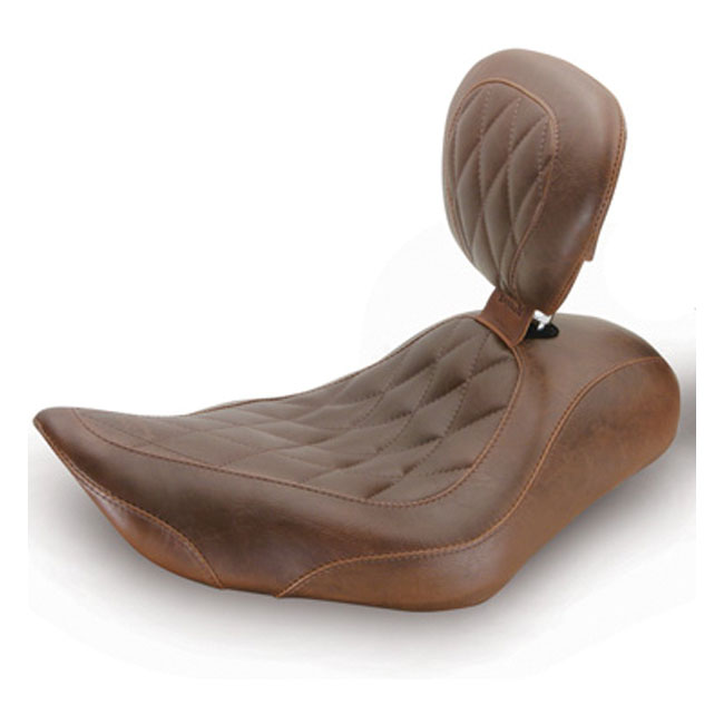 Mustang, Wide Tripper solo seat. With rider backrest