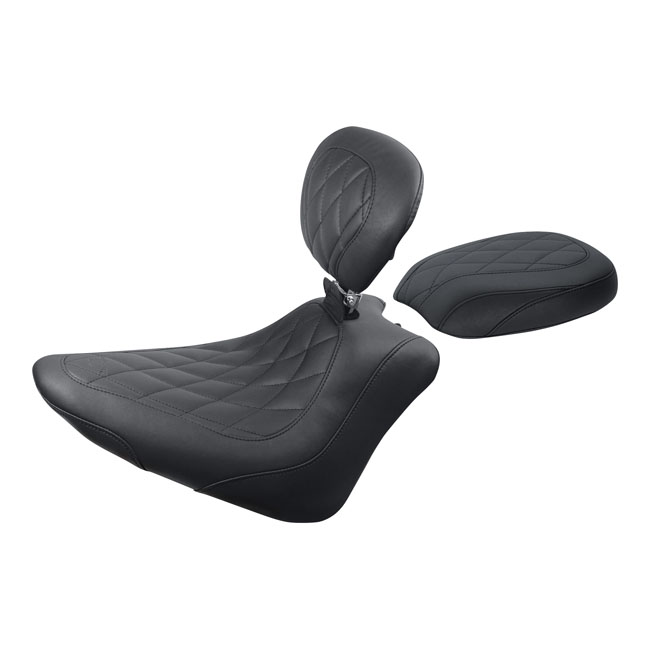 Mustang, Wide Tripper solo seat. With rider backrest